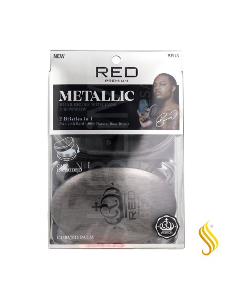 Red Kiss Pocket Mixed Boar Brush Silver Cepillo